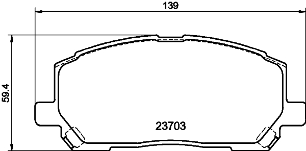 HELLA Bremseklodser 8db355011161 for TOYOTA