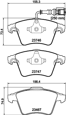 DON Bremseklodser pcp1638 for VW