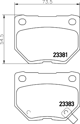 HELLA Bremseklodser 8db355011601 for JAGUAR SUBARU