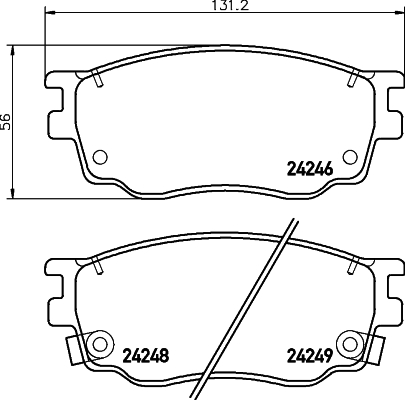 DON Bremseklodser pcp1358 for MAZDA MITSUBISHI