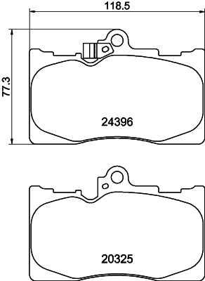 HELLA Bremseklodser 8db355012121 for TOYOTA LEXUS MAZDA