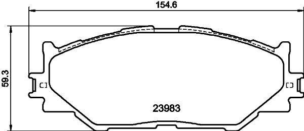 HELLA Bremseklodser 8db355012241 for LEXUS