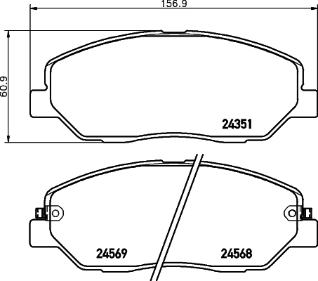 DON Bremseklodser pcp1099 for HYUNDAI KIA SSANGYONG