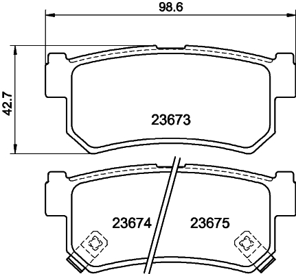 DON Bremseklodser pcp1294 for SSANGYONG