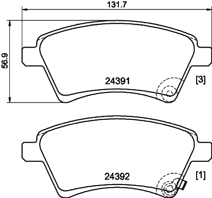 DON Bremseklodser pcp1278 for FIAT SUZUKI