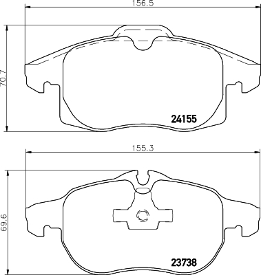 DON Bremseklodser pcp1235 for VAUXHALL GENERAL MOTORS OPEL
