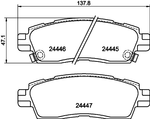 HELLA Bremseklodser 8db355012821 for SATURN OLDSMOBILE BUICK CHEVROLET GENERAL MOTORS