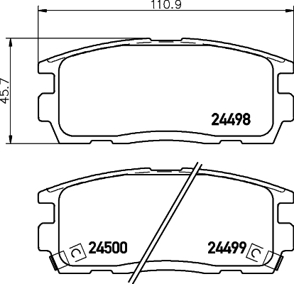DON Bremseklodser pcp1181 for OPEL PONTIAC CHEVROLET SATURN GMC VAUXHALL SUZUKI