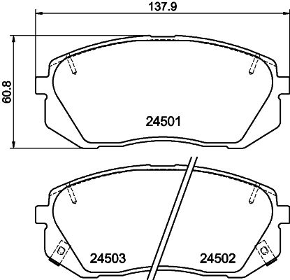 DON Bremseklodser pcp1172 for HYUNDAI KIA