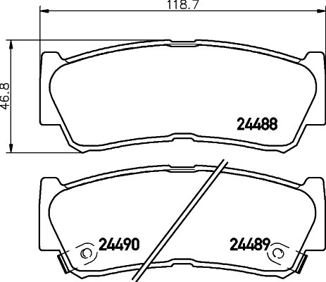 DON Bremseklodser pcp1262 for HYUNDAI JAC
