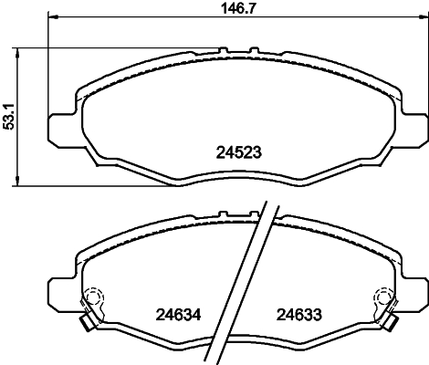 DON Bremseklodser pcp1591 for TOYOTA