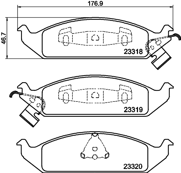 HELLA Bremseklodser 8db355013281 for DODGE GENERAL MOTORS CHRYSLER