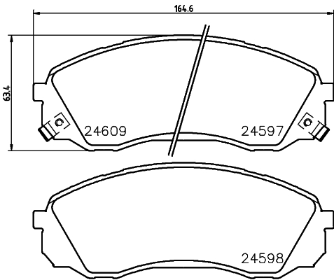 DON Bremseklodser pcp1341 for KIA HYUNDAI