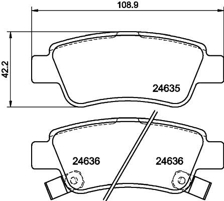 DON Bremseklodser pcp1161 for HONDA