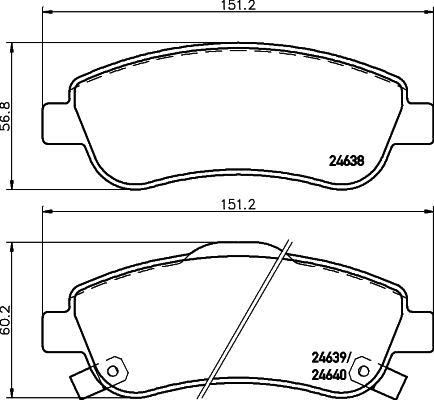 DON Bremseklodser pcp1162 for HONDA