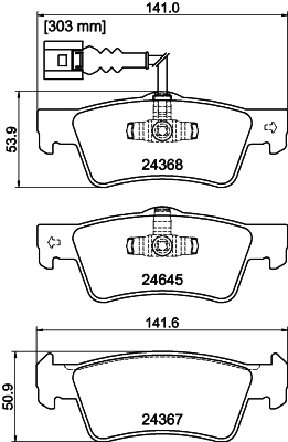 DON Bremseklodser pcp1681 for VW