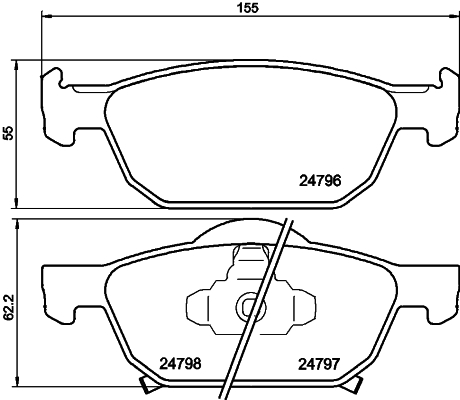 DON Bremseklodser pcp1419 for HONDA