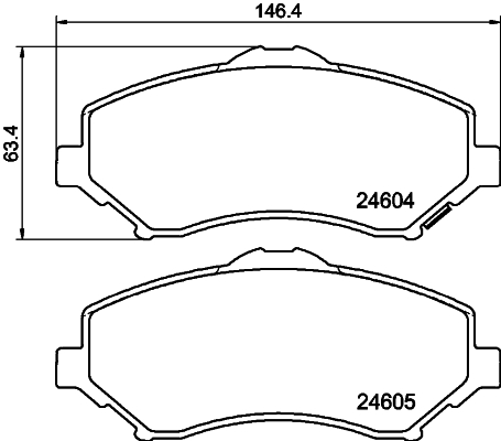 HELLA Bremseklodser 8db355014321 for FERRARI DODGE CHRYSLER JEEP AUDI VW