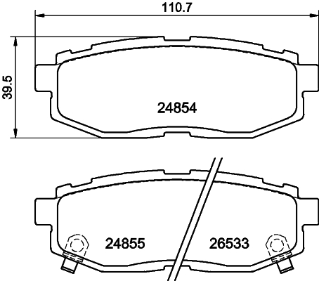 DON Bremseklodser pcp1482 for SUBARU TOYOTA