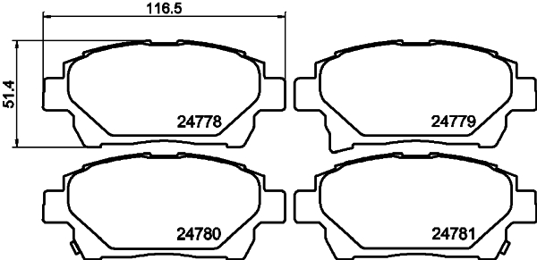 DON Bremseklodser pcp1515 for TOYOTA