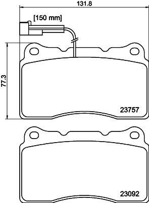 DON Bremseklodser pcp2098 for ALFA ROMEO LANCIA MASERATI