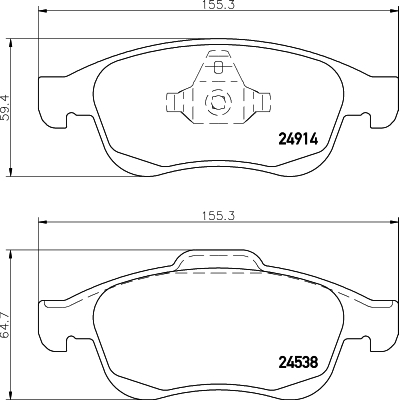 DON Bremseklodser pcp1061 for MITSUBISHI RENAULT NISSAN