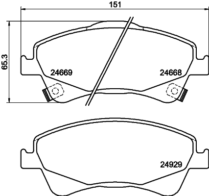 DON Bremseklodser pcp1106 for TOYOTA