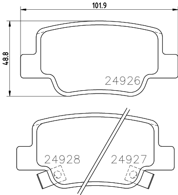 DON Bremseklodser pcp1362 for TOYOTA