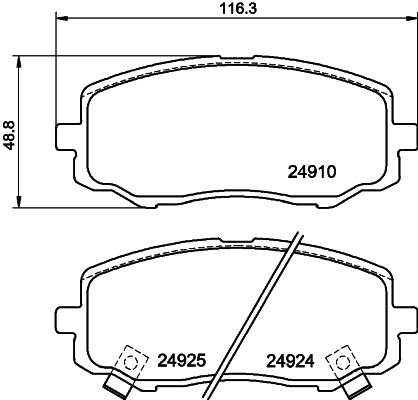 DON Bremseklodser pcp1448 for KIA HYUNDAI