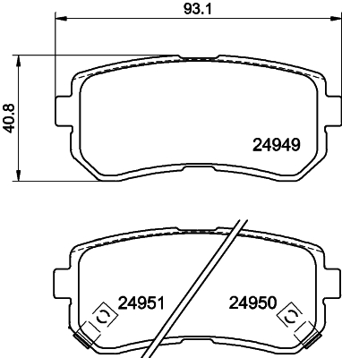 DON Bremseklodser pcp1271 for HYUNDAI