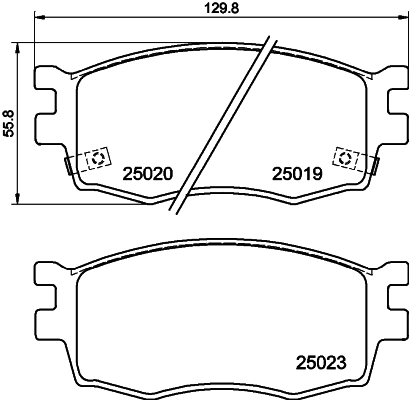 DON Bremseklodser pcp1282 for HYUNDAI