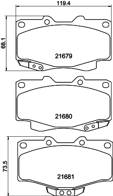 DON Bremseklodser pcp1205 for GREAT WALL NISSAN TOYOTA VW
