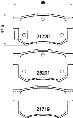 HELLA Bremseklodser 8db355015611 for FERRARI FIAT HONDA SUZUKI