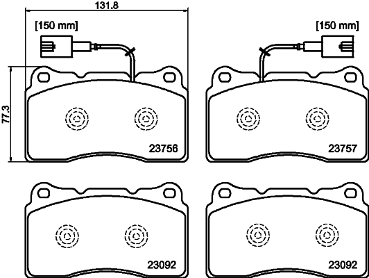 DON Bremseklodser pcp2093 for ALFA ROMEO