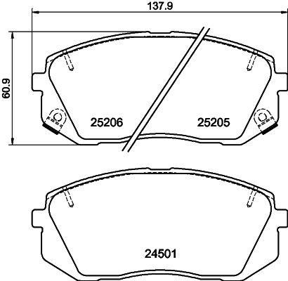 DON Bremseklodser pcp1054 for KIA HYUNDAI KIA (DYK) HYUNDAI (BEIJING)