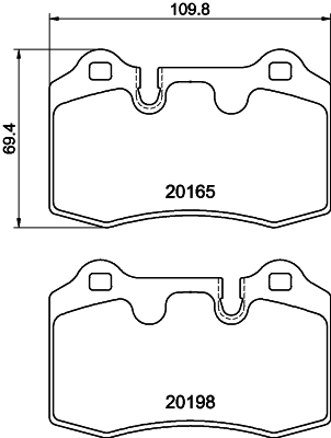 HELLA Bremseklodser 8db355015881 for ASTON MARTIN