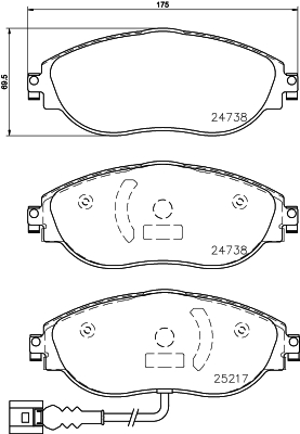 DON Bremseklodser pcp1281 for VW SKODA SEAT AUDI