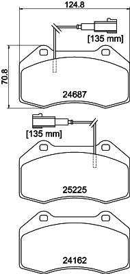 DON Bremseklodser pcp2088 for FIAT ABARTH ALFA ROMEO