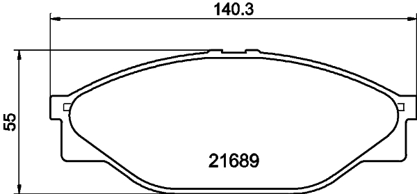 HELLA Bremseklodser 8db355016411 for TOYOTA INFINITI