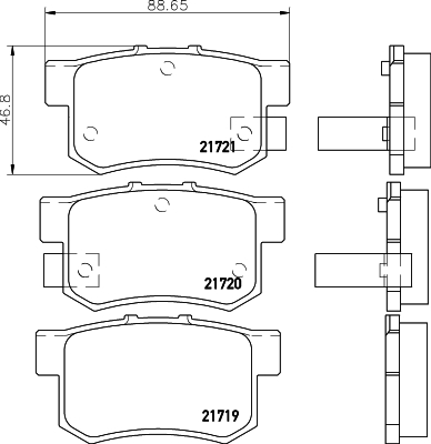 DON Bremseklodser pcp1217 for FIAT ISUZU ROVER HONDA SUZUKI ACURA MG SUZUKI (CHANGAN) NISSAN GREAT WALL