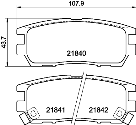 DON Bremseklodser pcp1327 for MITSUBISHI NISSAN