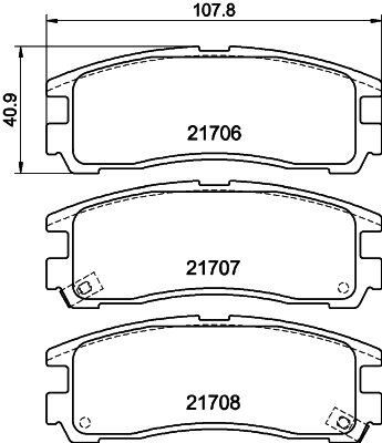 DON Bremseklodser pcp1860 for MITSUBISHI NISSAN PROTON