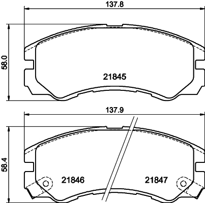 DON Bremseklodser pcp1267 for OPEL VAUXHALL ISUZU NISSAN