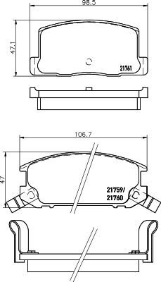 DON Bremseklodser pcp1861 for TOYOTA NISSAN