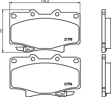 HELLA Bremseklodser 8db355016871 for NISSAN TOYOTA LEXUS
