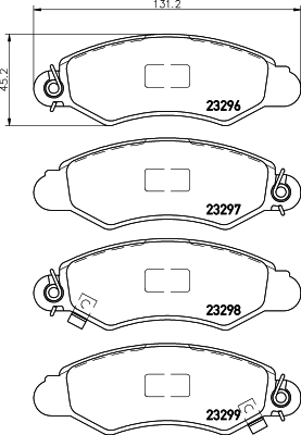 DON Bremseklodser pcp1550 for NISSAN SUBARU SUZUKI