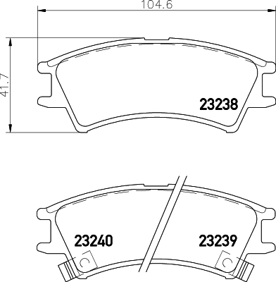 DON Bremseklodser pcp1549 for HYUNDAI