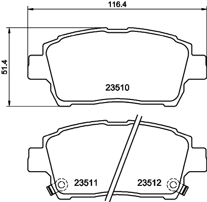 DON Bremseklodser pcp1277 for BYD ENGLON TOYOTA