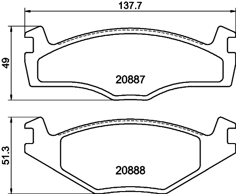 DON Bremseklodser pcp1425 for VW