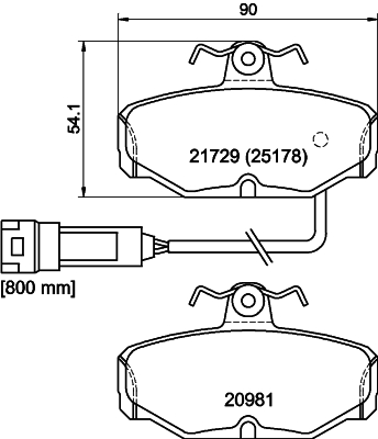 HELLA Bremseklodser 8db355017631 for FORD